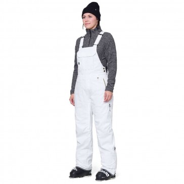 686 - Black Magic INSULATED BIB White Geo Jaquard - Women's