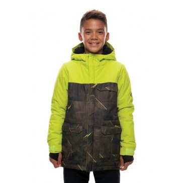 686 - BackWoods Insl. Jacket Lime/M. Camo Boys SM