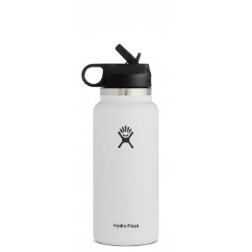 Hydro Flask - 32oz White Wide Mouth 2.0 Straw Lid 
