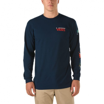 Vans - Peanuts Holiday MED Navy LS Tee