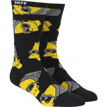 Neff x The Simpsons | STEEZY BART SOCK - Black