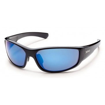 Suncloud Pursuit Black Blue Mirror