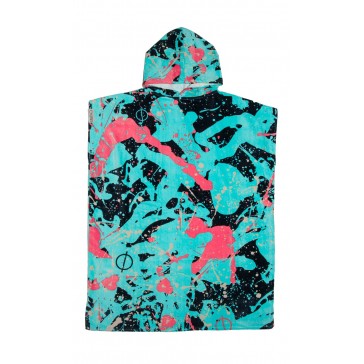 Leus - Splatter Blue Poncho Small