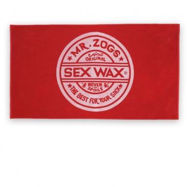 Sex Wax - Jacquard Knit, Prewashed Beach Towel-Sex Wax-Red