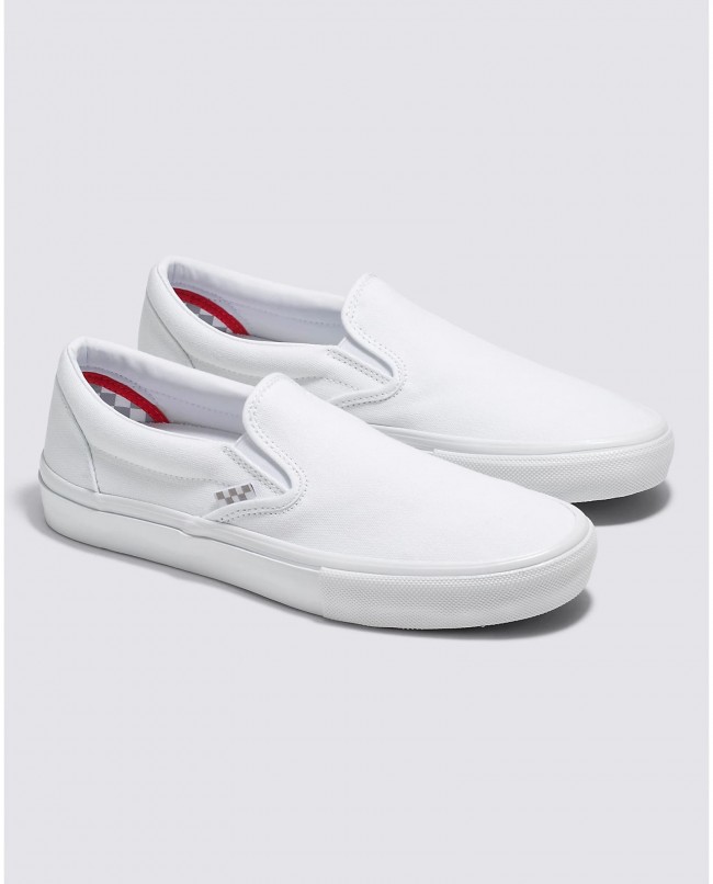 Vans slip on lo pro white on sale