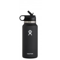 Hydro Flask - 32oz Black Wide Mouth 2.0 Straw Lid