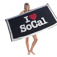 I Love SoCal Beach Towel