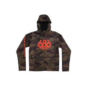 686 - Boy's Bonded Zip Dark Camo Hoody