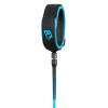 Creatures of Leisure - Longboard Knee Leash 9' Black Cyan