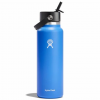 Hydro Flask - 40oz Cascade Blue Wide Mouth Straw Flex Cap