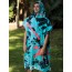Leus - Splatter Blue Poncho Small