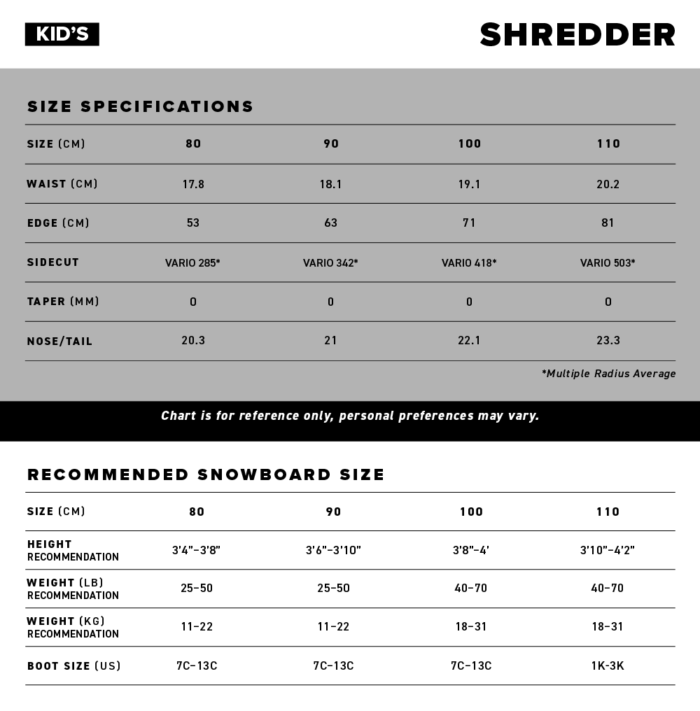 Never Summer - Kid’s 2027 Shredder Snowboard