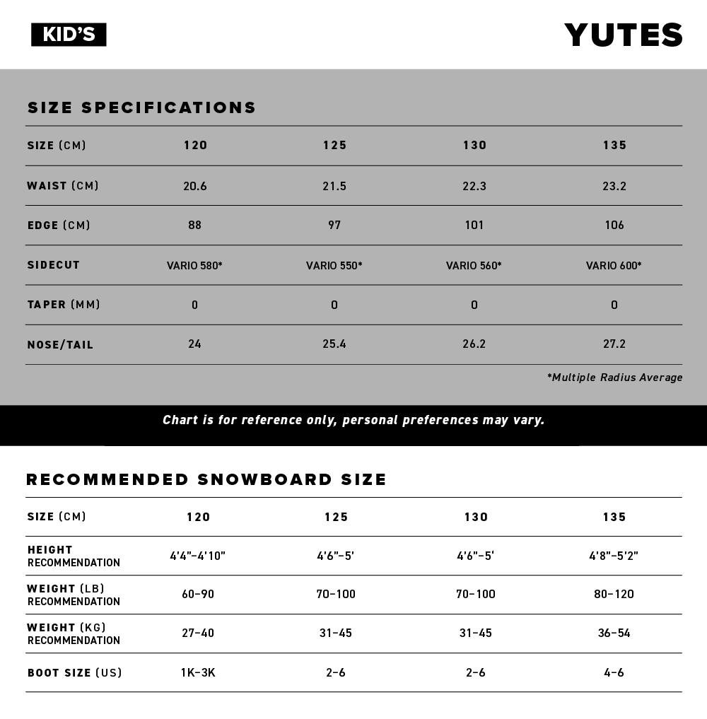 Never Summer - Kid’s 2027 Yutes Snowboard